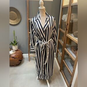 Victoria's Secret Black and White Striped Robe